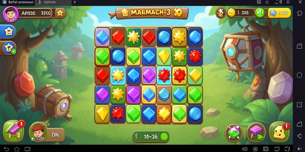 Tampilan gameplay API36 yang seru dan penuh warna dalam kategori Match-3.