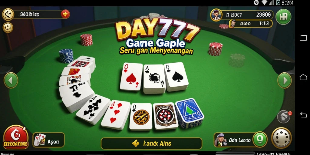 Gameplay seru Gaple di DAY777 dengan teman-teman.