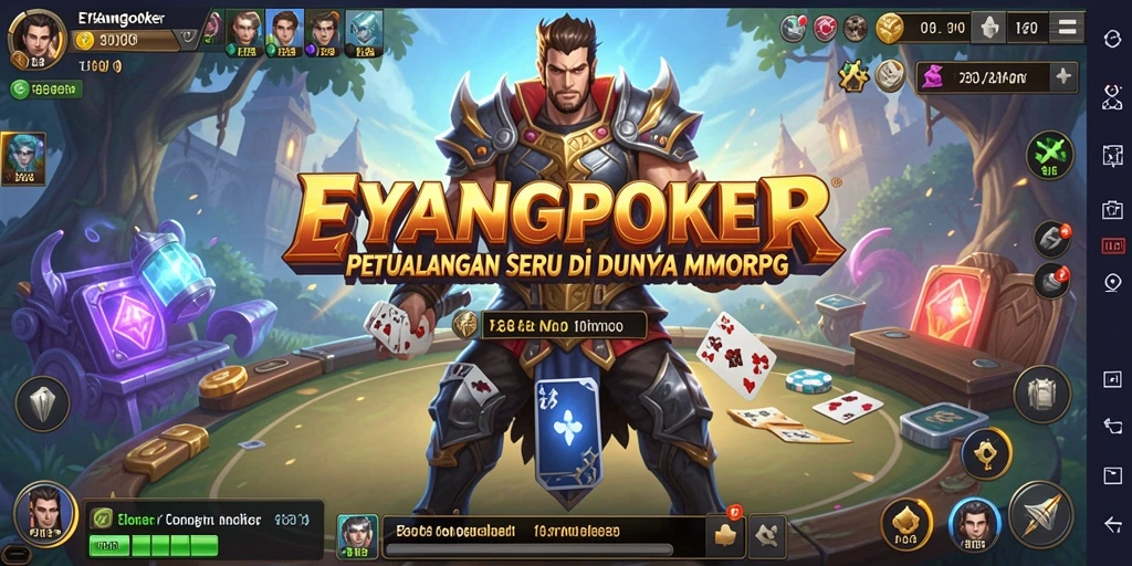 Screenshot gameplay menunjukkan aksi seru di EYANGPOKER.