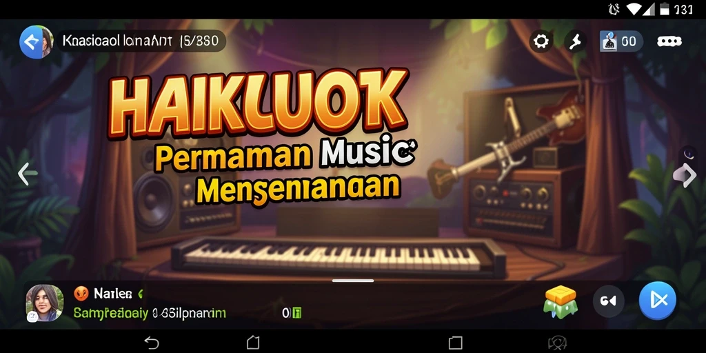 Tampilan gameplay HAIKUOTK yang penuh warna dan interaktif.