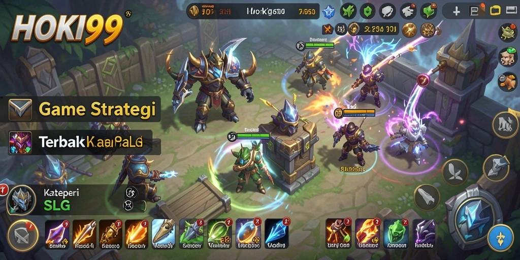 Screenshot gameplay HOKI99 dengan aksi pertempuran yang intens dan strategi mendalam.