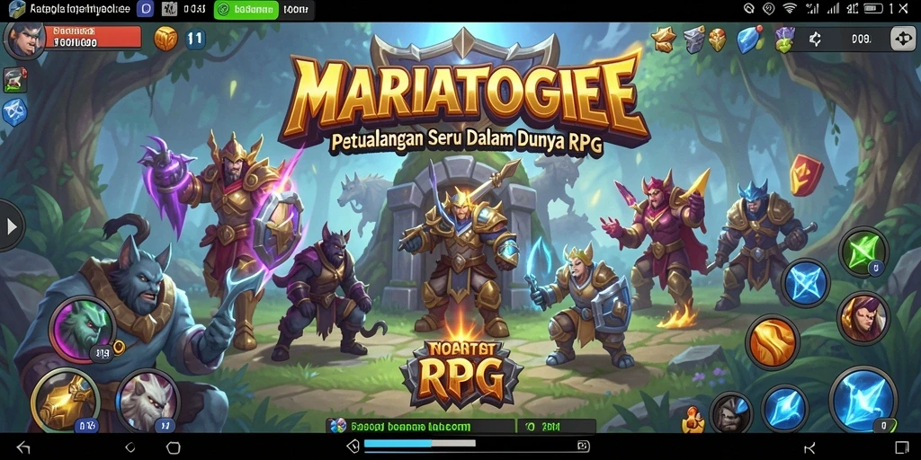 Tampilan gameplay RPG MARIATOGEL yang menegangkan dan mendebarkan.