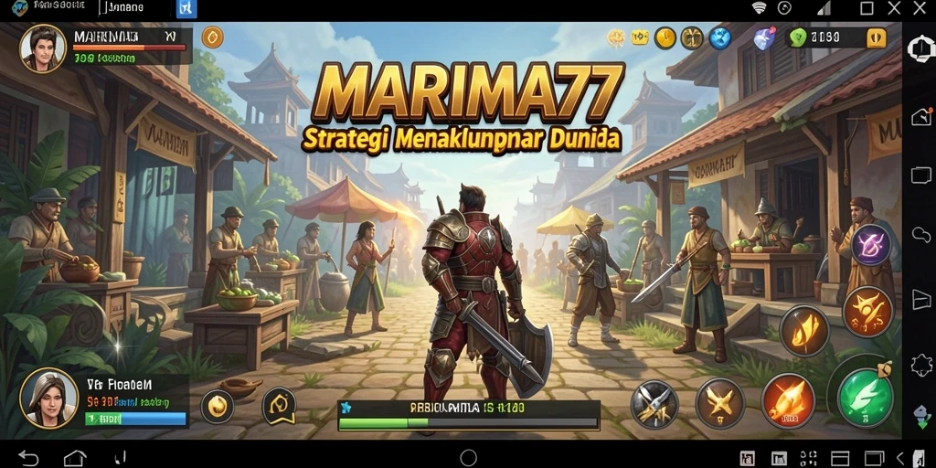 Tampilan utama gameplay <strong>MARIMA77</strong> yang strategis dan dinamis.
