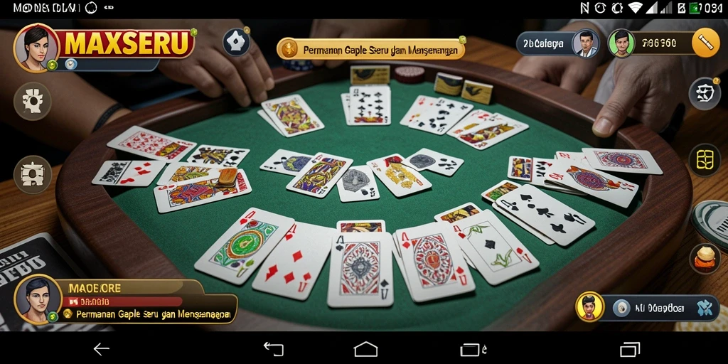 Tampilan gameplay Gaple yang menarik dan seru di MAXSERU.