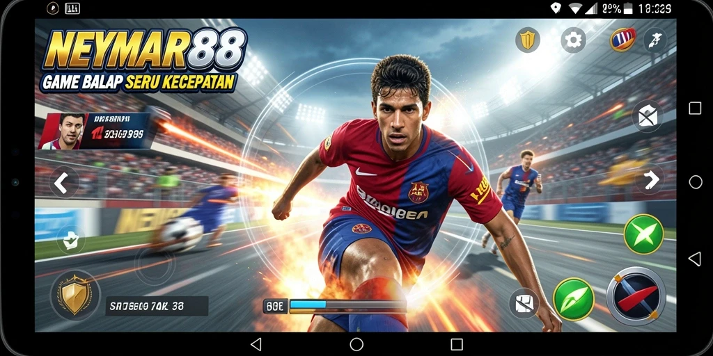 Tampilan seru gameplay balapan dari NEYMAR88 yang memikat.