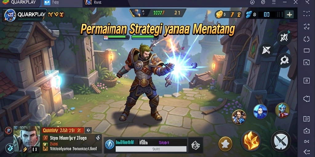 Tampilan gameplay QUARKPLAY yang menarik dengan elemen strategi yang kaya.