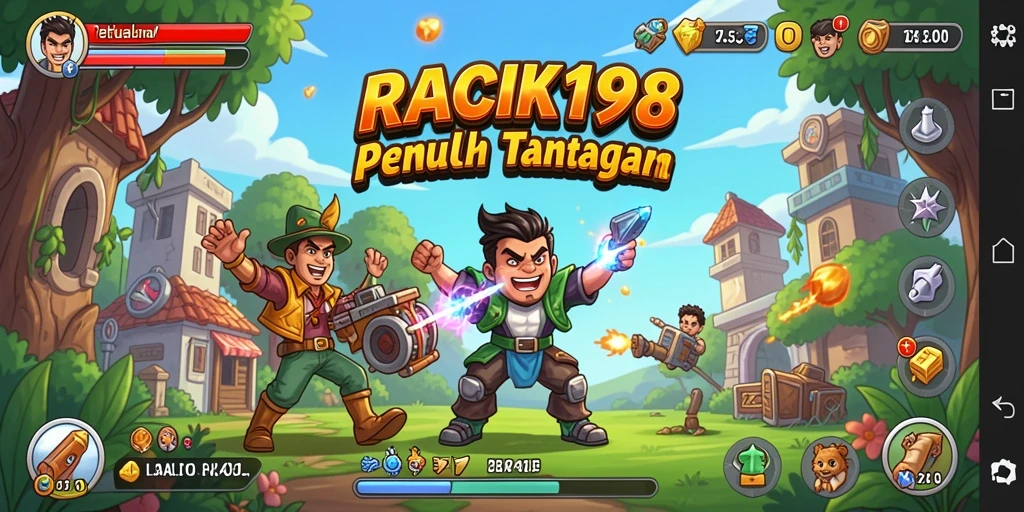 Screenshot menunjukkan momen seru di permainan Arcade RACIK198.