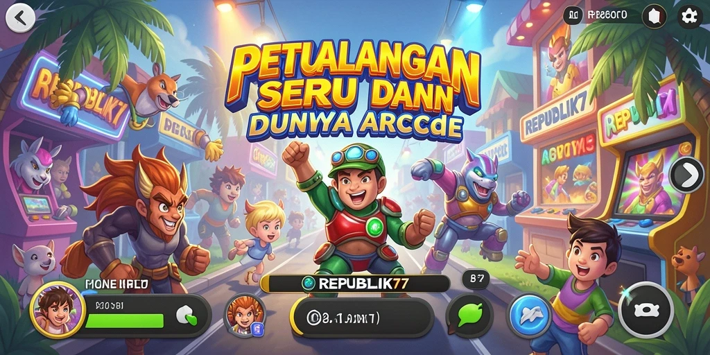 Tangkapan layar utama dari gameplay seru REPUBLIK77.