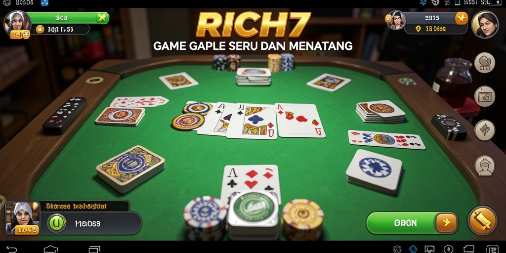 Gameplay Gaple yang seru dan interaktif di RICH7.