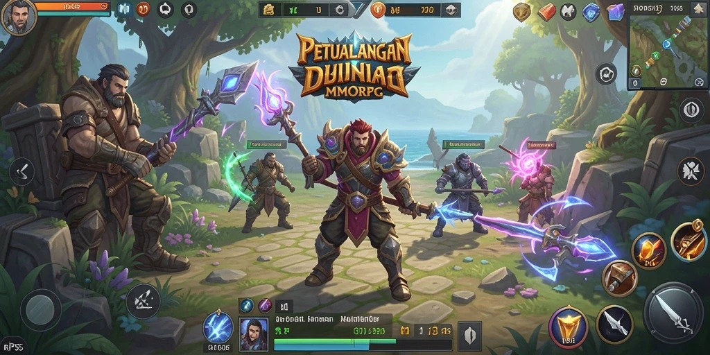 Tampilan gameplay RP55 yang menampilkan aksi seru dan dunia yang indah.
