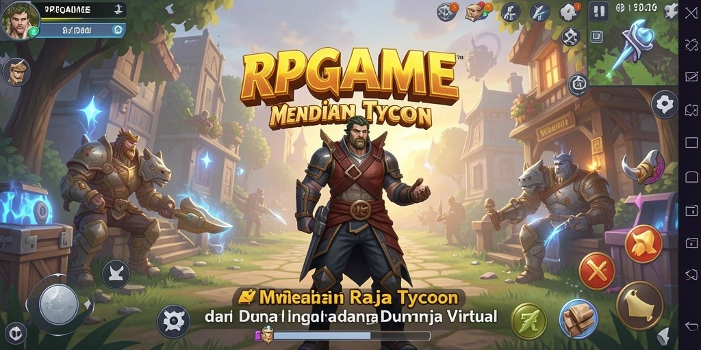 Screenshot utama RPGAME menunjukkan gameplay Tycoon yang seru.