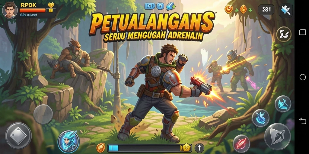 Menampilkan gameplay yang menegangkan dan penuh aksi di RPOK.