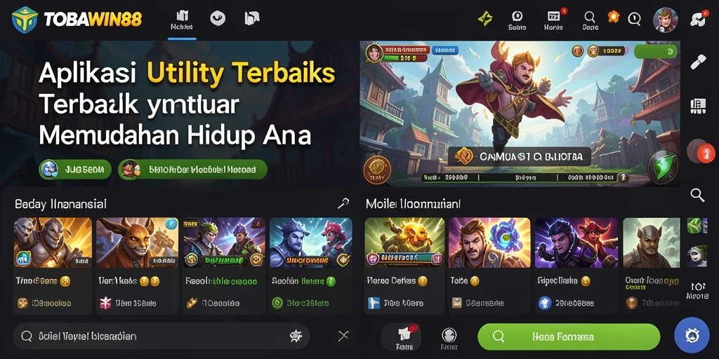 Tampilan antarmuka TOBAWIN88 yang user-friendly dan intuitif.