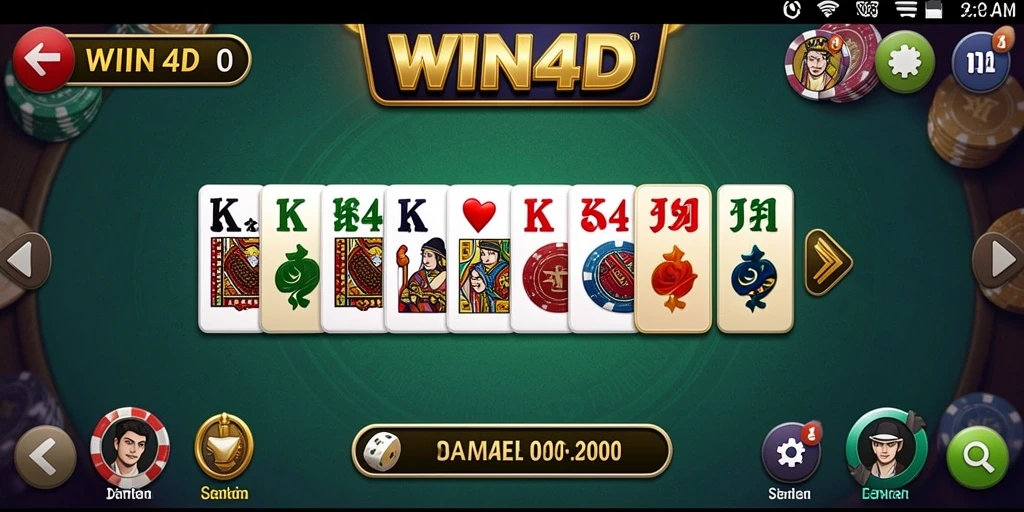 Tampilan gameplay seru di WIN4D dengan pemain yang kompetitif.